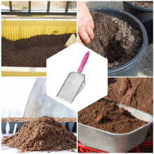 (Pink) Portable Garden Sieve With Stainless Steel Handle For Garden Planting Compost And Sand Screening Tool