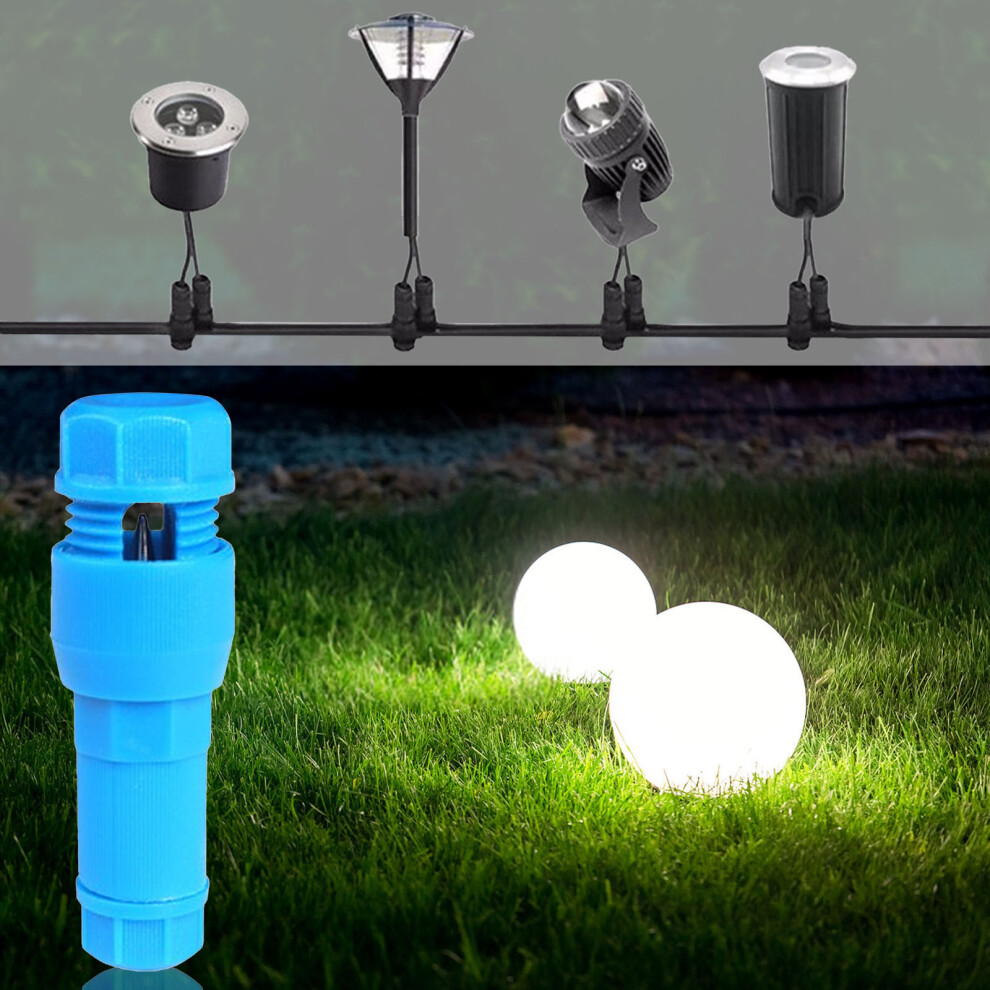 (Blue) Piercing Terminal Top Pin Connector Connector Puncture No Breakage Tube Light No Wiring No Stripping T-Shaped Connector 4531556822533