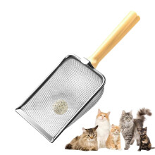 Cat Scooper for Litter Box,Deep Shovel with Comfortable Grip Stainless Steel Sifter