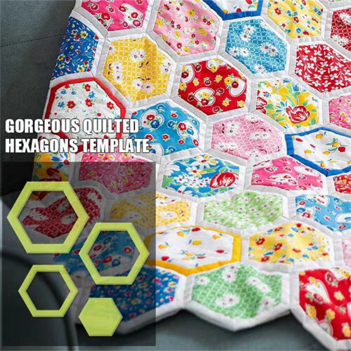 (C) Gorgeous Hexagons Quilt Sewing Template