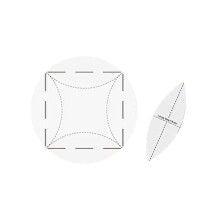 (B) A Set Of Folding And Cutting Process Templates For Manual Cutting And Patchwork Of 2 Composite Quilted Flower Mats