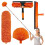 Telescopic Duster, Microfiber Cobweb Duster, 45/16/8cm, Lightweight, Indoor Outdoor Orange 1
