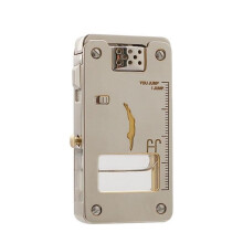 Refillable kerosene retro lighters Visible Fuel Tank Windproof Soft Flame Embossed Craft Color Silver Fuel Not Included