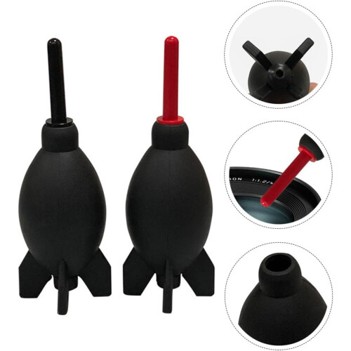 2Pcs Blower for Electronics Cleaning Dust for Computer Keyboard and Dv Strong Durable Material Easy to Use Red Black 2