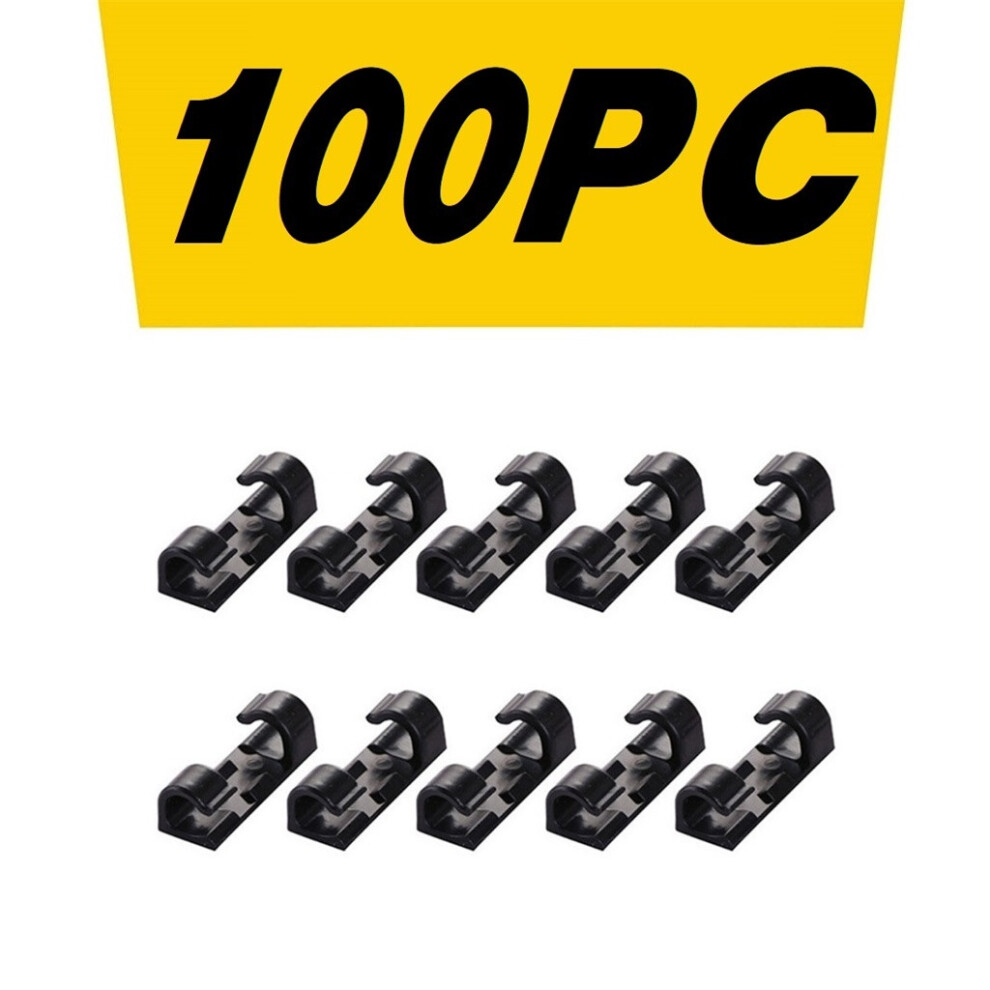 (C) 20Pc Self-Adhesive Desktop Cable Organizer Fixing Clamp 6094169467327