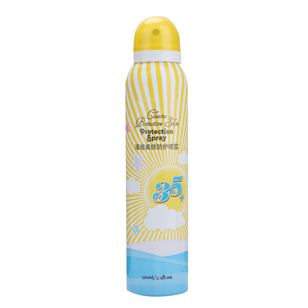 Natural Plant Extract Sunscreen Spray, Quick Dry Continuous Spray Sunblock With Reversible Design, Non Greasy Formula For Face And Body, Broad