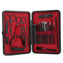 Set per manicure, strumenti per pedicure leggeri e portatili, 19 pezzi, tagliaunghie in acciaio inossidabile con impugnatura antiscivolo, design