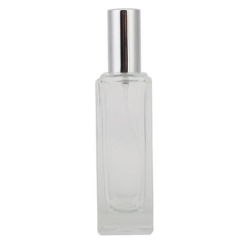 Refillable Cologne Sprayer, Fine Mist Atomizer Glass Bottle with Silver Cover for Aroma Therapy