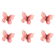 Ensemble de breloques papillon, nœuds papillon en résine ABS 3D avec fleurs roses colorées, matériau acrylique de qualité supérieure et
