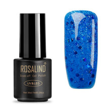 Nail Art Polish Stronger Longer Nails Cruelty Free Complex Bonds Glitter Blue Gel Manicure Tool UV LED Soak Off Fast Drying Mini Bottle Water Resista