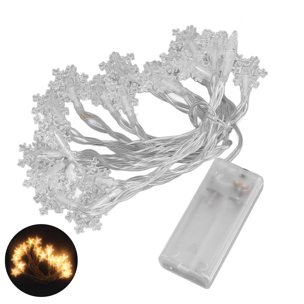 Battery Operated Fairy String Snowflake Lights, Winter Style Festive Atmosphere Decor, Gift For Home Decoration