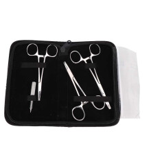Gezahnte Nasen-Hämostatikpinzette, Präzisionsinstrumenten-Set aus Edelstahl für Tattoo- und Schönheitsstudios, inklusive Aufbewahrungstasche (4