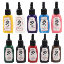Tattoo Pigment Ink Set Vegan-Friendly, Semi Permanent Tattoo Ink for Professional Artists, Smooth Flow Rate Long Duration Bold Colors Lasting Designs