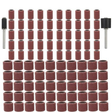 Sandpaper Roll Sanding Drums Kit With Sanding Bands 1/2 Inch And 1/4 Inch Mandrels 80/120/180 Grit 102 Pcs