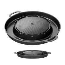 Non Stick Grill Pan 2 in 1 with Griddle Skillet, Even Heat, Induction Compatible, Easy to Clean