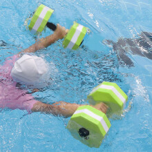 (Green) 2pcs Water Aerobics Dumbbells EVA Aquatic Barbell Fitness Aqua Pool Exercise