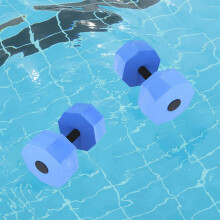 (DB) 2pcs Water Aerobics Dumbbells EVA Aquatic Barbell Fitness Aqua Pool Exercise
