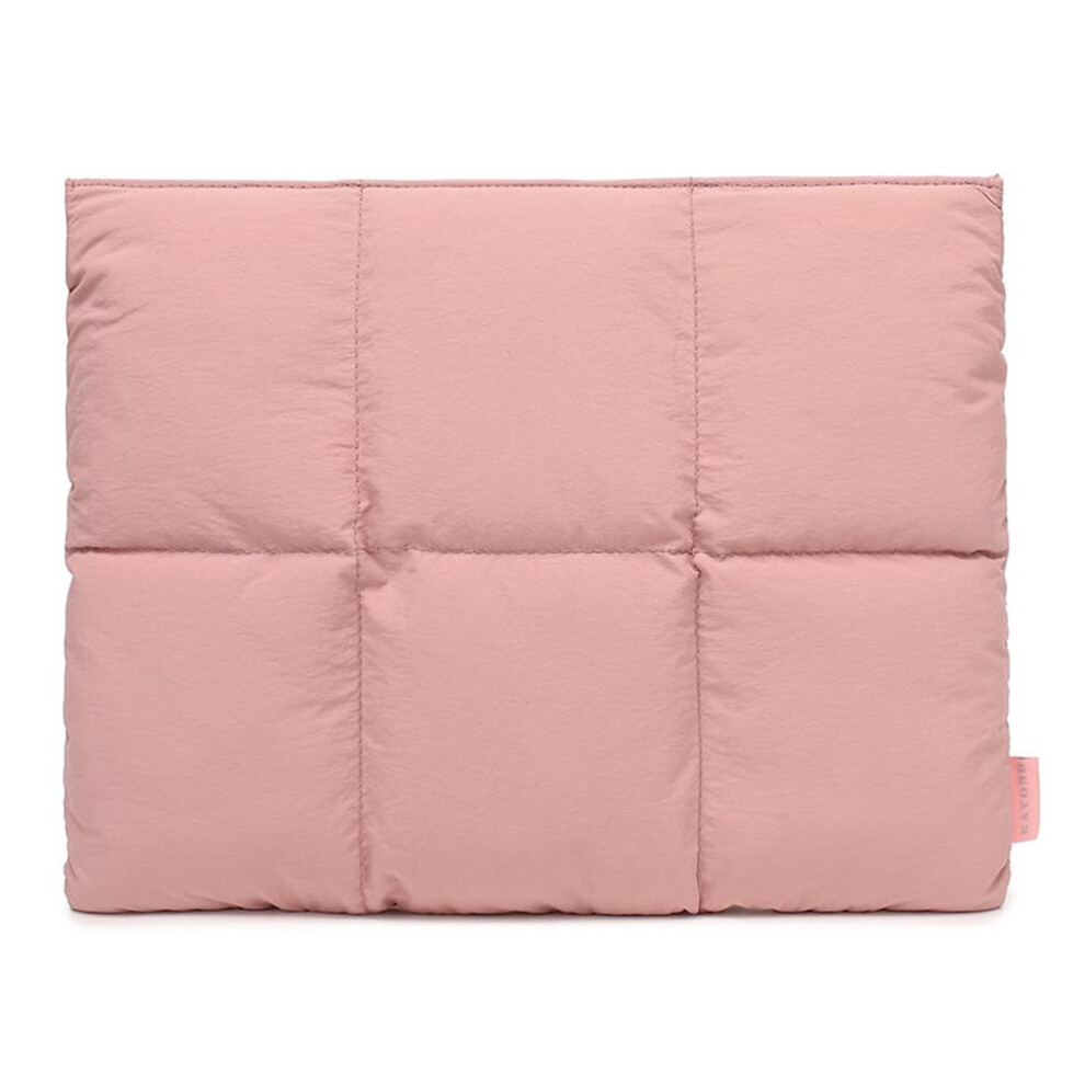 (Pink) Comfyable Puffy Laptop Sleeve 13 Inch 14 Inch Quilted Puffer Laptop Carrying Case Pink 3691628887295