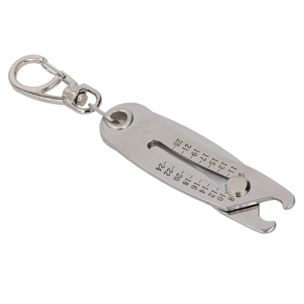 Nut Bolt Size Finder Keychain Inch Metric Portable Accurate Tool 2 Scales 4911378163395