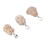 3 pezzi pendenti in pietra Desert Rose per collana 1