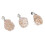 3 pezzi pendenti in pietra Desert Rose per collana 5