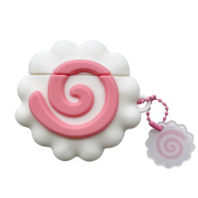 Soft Silicone Protective Cover With Keychain 3D Fish Cake Cartoon Design For 4th Generation