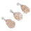 3 pezzi pendenti in pietra Desert Rose per collana 8
