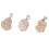 3 pezzi pendenti in pietra Desert Rose per collana 13