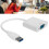 1080P USB3.0 to VGA Adapter Cable 5Gbps External Video Card White 1