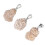3 pezzi pendenti in pietra Desert Rose per collana 7