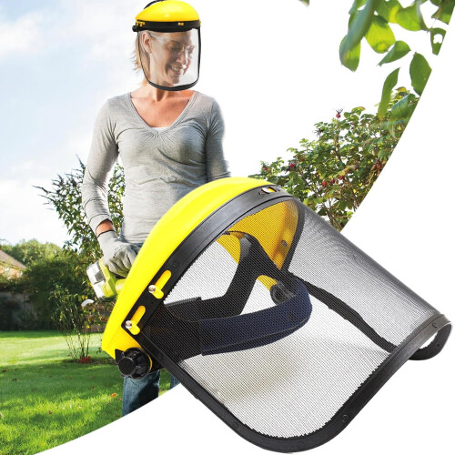 Clear Face Shield Hard Hat Adapter With Wire Visor, Adjustable Headgear For Logging Arborist Forestry Protective Equipment 1