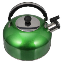 Whistling Pour Over Tea Kettle Induction Compatible Stainless Steel Retro Green Stove Kettle