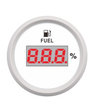 Fuel Level Gauge 52mm Digital Marine and Automotive Indicator 24033 0190 Ohm AntiFog Glass
