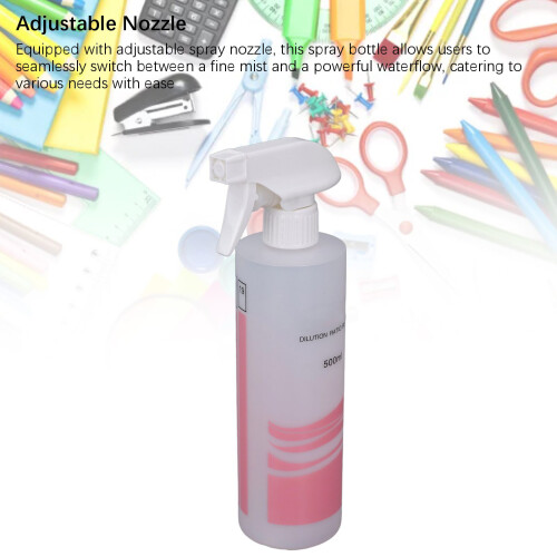 4pcs 500ml Adjustable Nozzle Spray Bottles Plastic Refillable for Cleaning & Gardening 2
