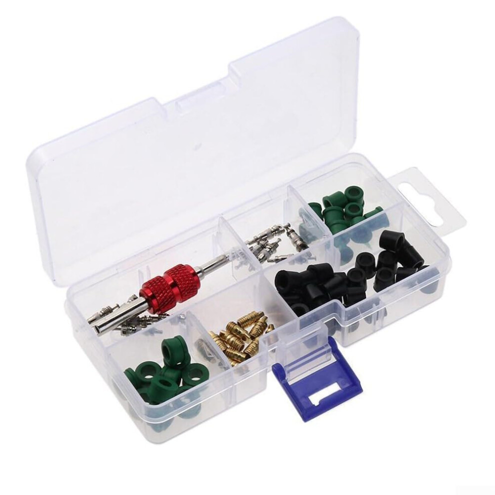 71Pcs Ac Tools Leak Seal Valve Core Removal Kit And Durable Gasket Set For Automotive Ac Maintenance 9094768691892