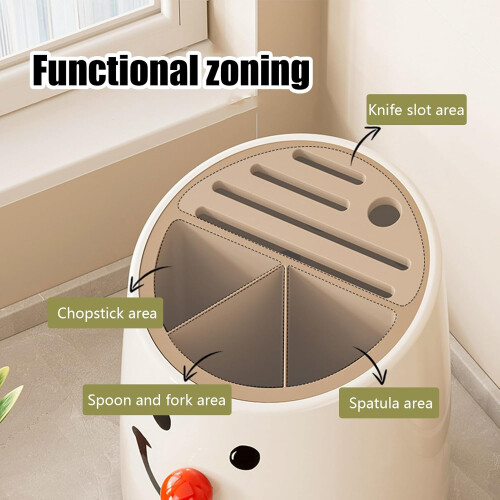 Cutter Holder Multifunctional Rotating Holder ThreeDimensional Rotating Storage Rack Desktop Kitchen Organizer Hold 2