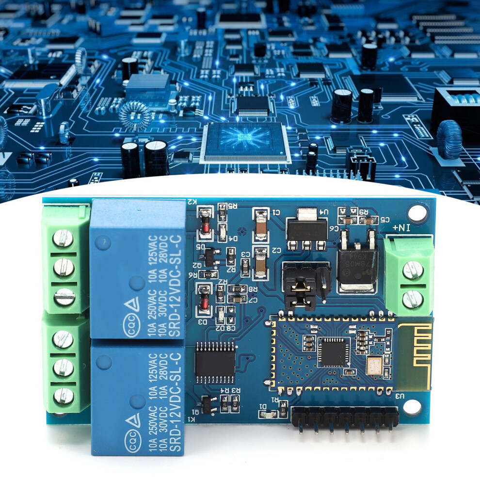 12V Dual Channel Bluetooth Relay Module For Smart Home Control 9451378166583