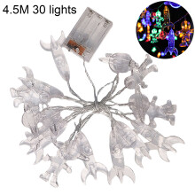 Zasilane bateryjnie lampki choinkowe Eerie Glow, Halloweenowe lampki LED w kształcie pająka, zmieniające kolor, materiał gumowy, przezroczysty
