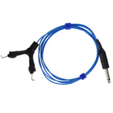 Cabo de alimentação reserva certificado, conector DC, clipe para tatuagem, ultraleve, fino, resistente ao calor, com mola, conector fêmea mono.