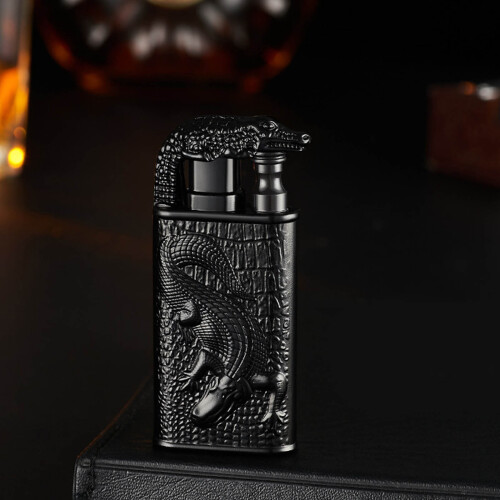 (H) Electroplated Direct Fire Fire Quartz Dial With Visible Window Inflatable Windproof Lighter