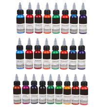 Hochwertige Tattoo-Tinte, 16 Farben, 30 ml/Flasche, professionelles Pigmentset für Körperkunst, sicher und hygienisch, leuchtende und