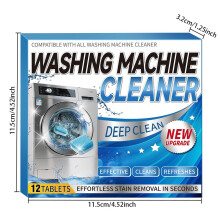 (A) Washing Cleaner Tablets Cleaning Tablets For Front Load HE Washer Cleaners Descaler Deodorizer Septic Safe Cleans Drum Tub All Internal Parts