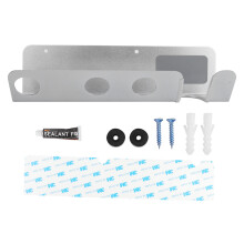Supporto moderno per accessori da bagno, supporto a parete salvaspazio per asciugacapelli, struttura in acciaio inossidabile per una maggiore durata,