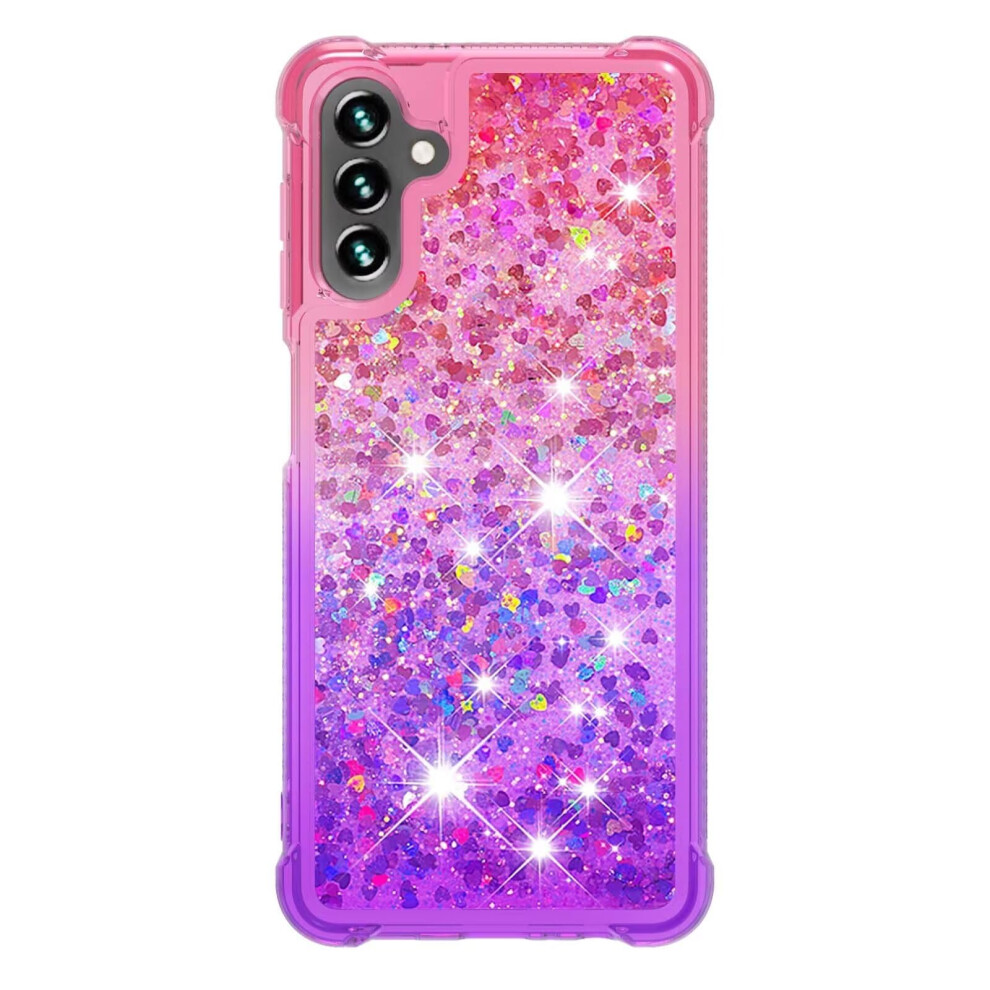 Glitter Moving Quicksand Flowing Cover For Samsung Galaxy A15 5G Bling Liquid Gradient Case Pink Purple Pink,Purple 9094768692387