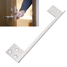 Outswing Door Security Protector - Stainless Steel Latch Guard Plate 7inch