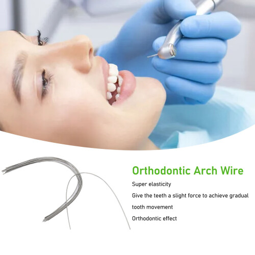 50pcs Nickel Titanium Orthodontic Rectangular Arch Wire 0.018x0.025 Inch 1