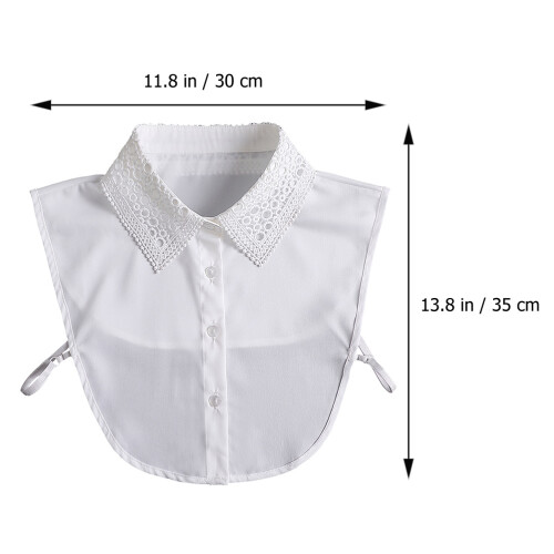 Fake Spitze Abnehmbar Faux Bluse Halbshirt False 1