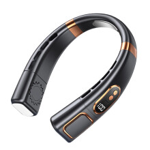 Neck Fan USB Wearable Portable Cooling Device With 5 Speed Settings Rechargeable Black For Beach Hiking Camping