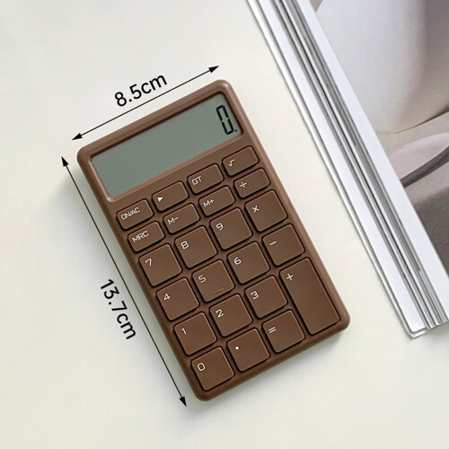 Mini leise LCD-Anzeigenrechner, Braun, tragbar, ABS-Material 1