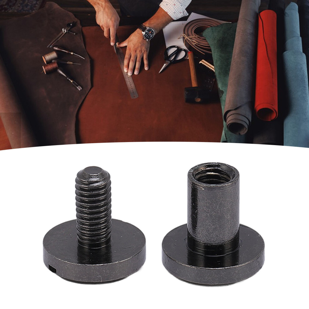 20 Pack Zinc Alloy Leather Rivet Stud Set 8x6mm for Bags Shoes Clothing